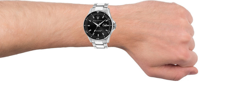 Maserati SFIDA Quartz Black Dial Stainless Steel Watch For Men - R8853140002 Buy Now By Maserati