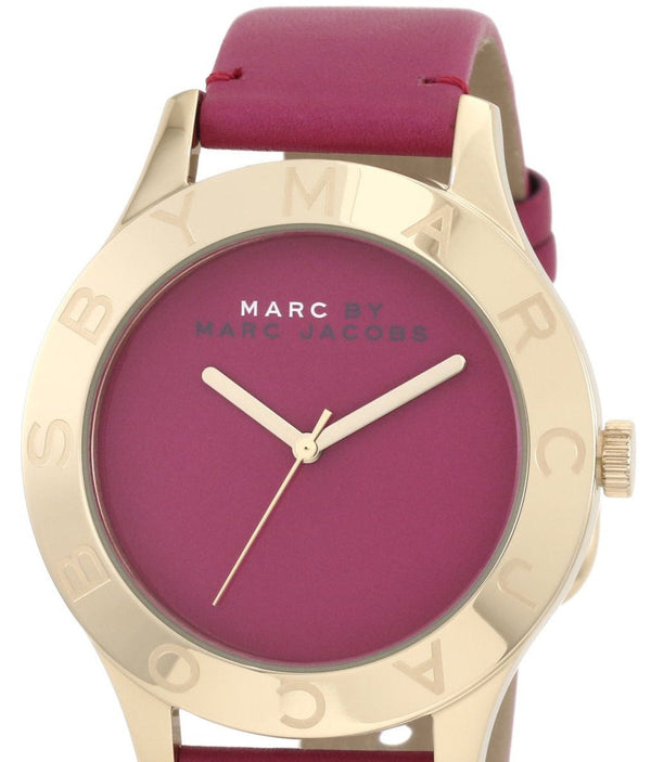 Shop Marc Jacobs Blade Purple Dial Purple Leather Strap Watch for Women - MBM1203 in USA