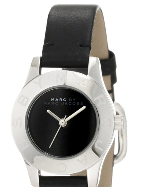 Shop Marc Jacobs Blade Black Dial Black Leather Strap Watch for Women - MBM1211 in USA