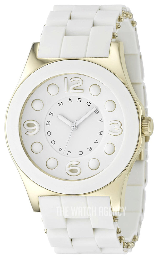 Shop Marc Jacobs Dress White Dial White Silicone Strap Watch for Women - MBM2500 in USA