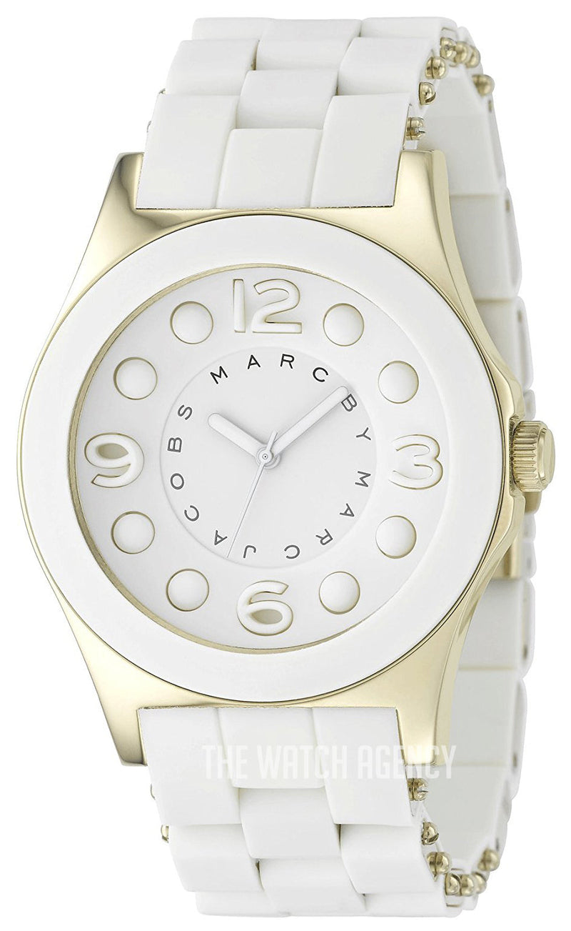Shop Marc Jacobs Dress White Dial White Silicone Strap Watch for Women - MBM2500 in USA