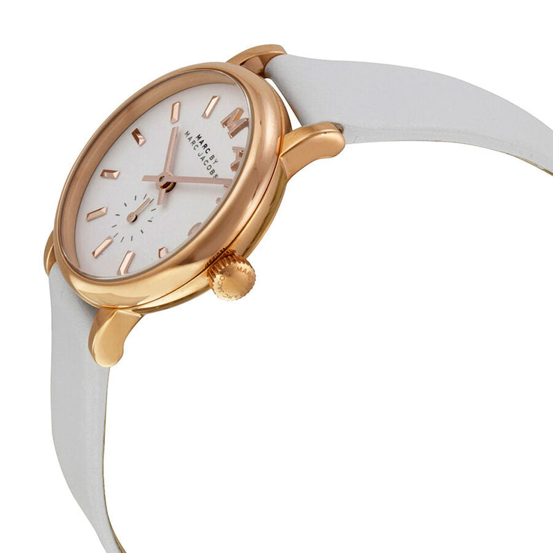 Marc Jacobs Baker White Dial White Leather Strap Watch for Women - MBM1284 Buy Now By Marc Jacobs