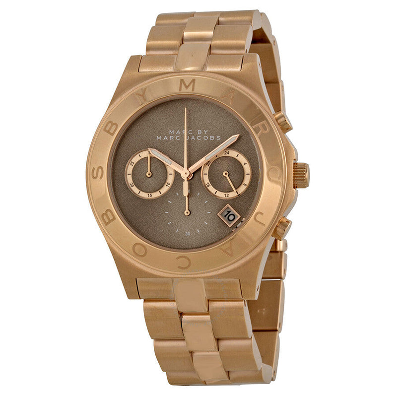 Marc Jacobs Blade Chronograph Brown Dial Rose Gold Steel Strap Watch for Women - MBM3308 Buy Now By Marc Jacobs