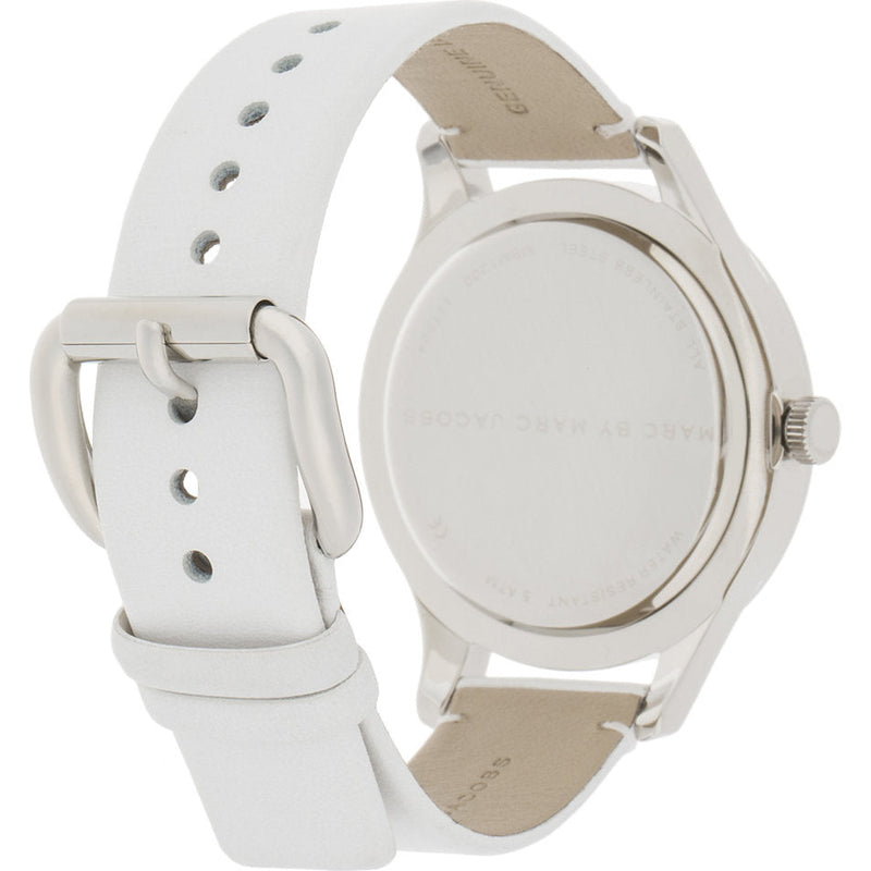 Marc Jacobs Blade White Dial White Leather Strap Watch for Women - MBM1200 Buy Now By Marc Jacobs