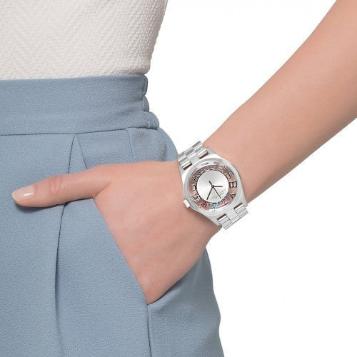 Marc Jacobs Henry Skeleton Silver Dial Silver Steel Strap Watch for Women - MBM3262 Buy Now By Marc Jacobs