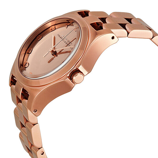 Marc Jacobs Henry Rose Gold Dial Rose Gold Steel Strap Watch for Women - MBM3212 Buy Now By Marc Jacobs