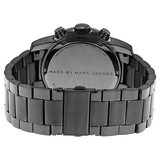 Marc Jacobs Larry Chronograph Black Dial Gunmetal Grey Steel Strap Watch for Men - MBM5031