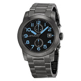 Shop Marc Jacobs Larry Chronograph Black Dial Gunmetal Grey Steel Strap Watch for Men - MBM5031 in USA