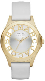Marc Jacobs Henry Skeleton White Dial White Leather Strap Watch for Women - MBM1339 Buy Now By Marc Jacobs