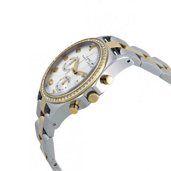 Marc Jacobs Henry Chronograph Silver Dial Two Tone Steel Strap Watch for Women - MBM3197 Buy Now By Marc Jacobs