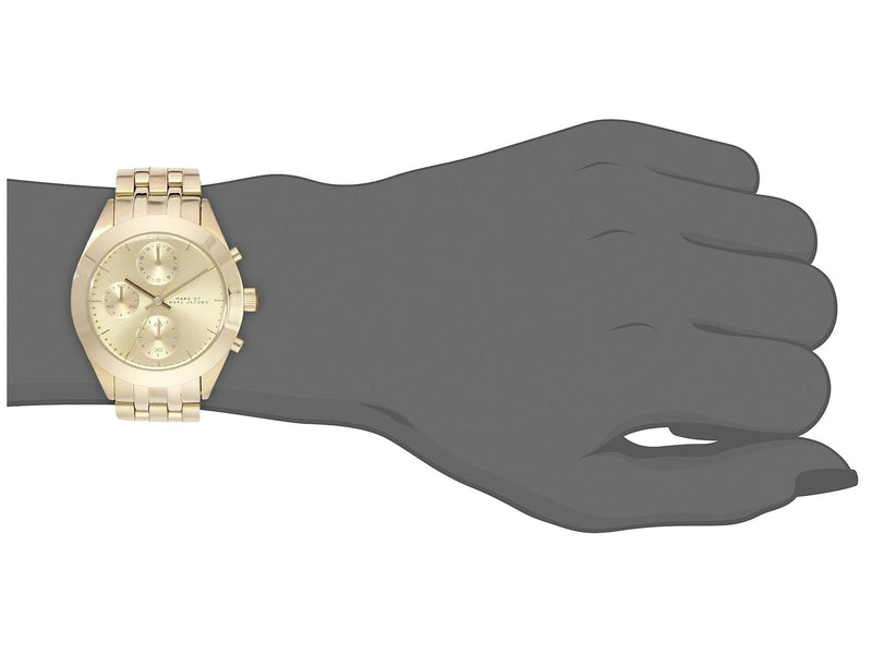 Marc Jacobs Peeker Chronograph Gold Dial Gold Steel Strap Watch for Women - MBM3393 Buy Now By Marc Jacobs