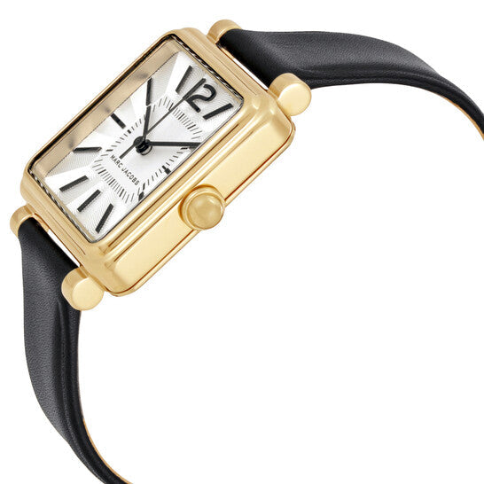 Marc Jacobs Vic Silver Dial Black Leather Strap Watch for Women - MJ1437 Buy Now By Marc Jacobs