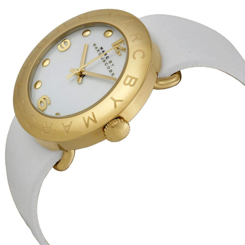 Marc Jacobs Amy White Dial White Leather Strap Watch for Women - MBM1150 Buy Now By Marc Jacobs