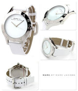 Marc Jacobs Blade White Dial White Leather Strap Watch for Women - MBM1200 Buy Now By Marc Jacobs
