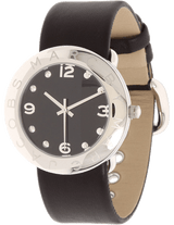 Marc Jacobs Amy Black Dial Black Leather Strap Watch for Women - MBM1140 Buy Now By Marc Jacobs