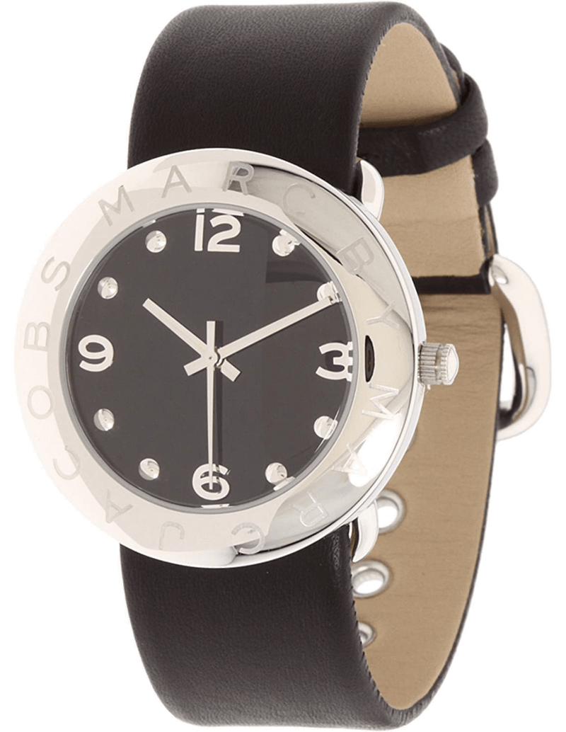 Marc Jacobs Amy Black Dial Black Leather Strap Watch for Women - MBM1140 Buy Now By Marc Jacobs