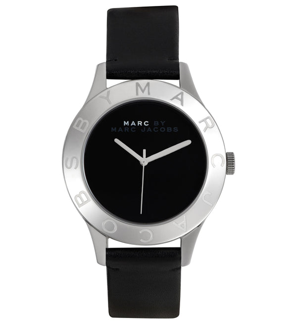Shop Marc Jacobs Blade Black Dial Black Leather Strap Watch for Women - MBM1205 in USA
