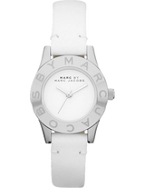 Marc Jacobs Mini Blade White Dial White Leather Strap Watch for Women - MBM1206 Buy Now By Marc Jacobs