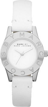 Marc Jacobs Mini Blade White Dial White Leather Strap Watch for Women - MBM1206 Buy Now By Marc Jacobs