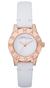 Marc Jacobs Mini Blade White Dial White Leather Strap Watch for Women - MBM1207 Buy Now By Marc Jacobs