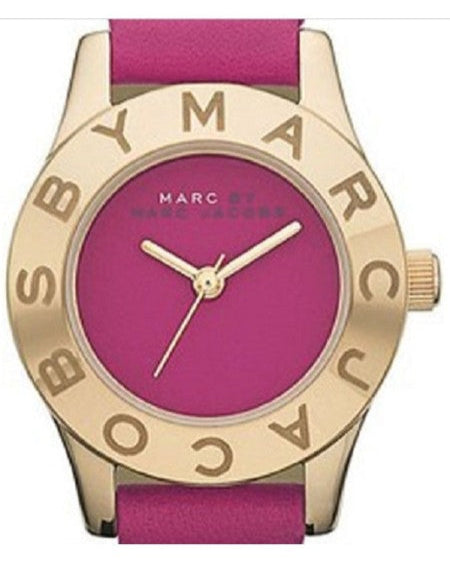 Shop Marc Jacobs Purple Dial Purple Leather Strap Watch for Women - MBM1209 in USA