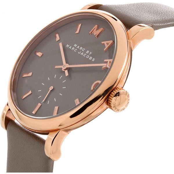Marc Jacobs Baker Grey Dial Grey Leather Strap Watch for Women - MBM1266 Buy Now By Marc Jacobs