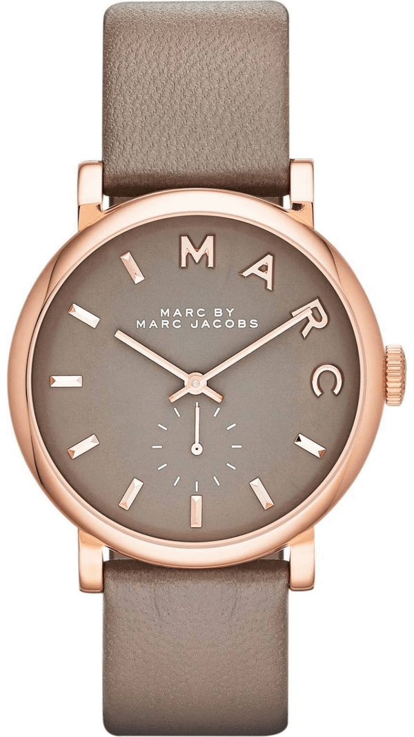 Marc Jacobs Baker Grey Dial Grey Leather Strap Watch for Women - MBM1266 Buy Now By Marc Jacobs