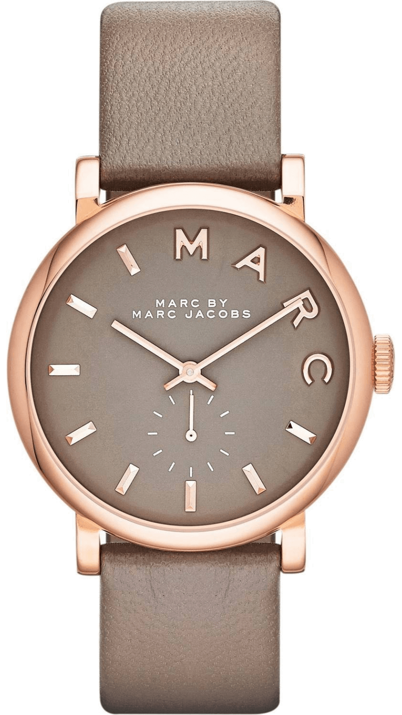 Marc Jacobs Baker Grey Dial Grey Leather Strap Watch for Women - MBM1266 Buy Now By Marc Jacobs