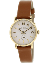 Marc Jacobs Baker White Dial Brown Leather Strap Watch for Women - MBM1317 Buy Now By Marc Jacobs