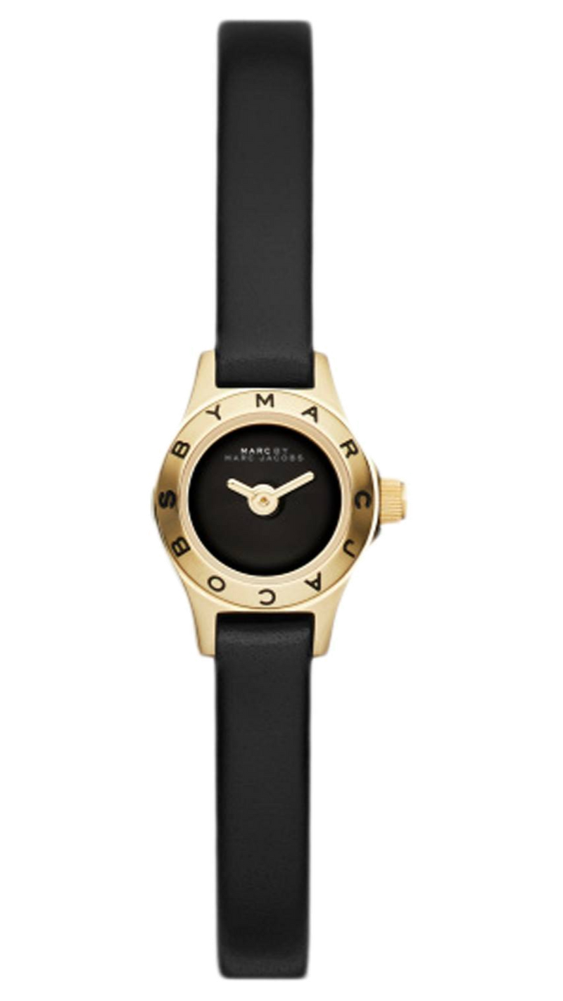 Shop Marc Jacobs Blade Black Dial Black Leather Strap Watch for Women - MBM1345 in USA