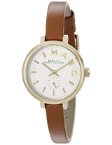 Marc Jacobs Sally White Dial Brown Leather Strap Watch for Women - MBM1351 Buy Now By Marc Jacobs