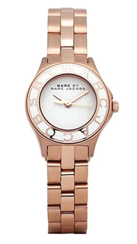Shop Marc Jacobs Blade White Dial Rose Gold Steel Strap Watch for Women - MBM3076 in USA