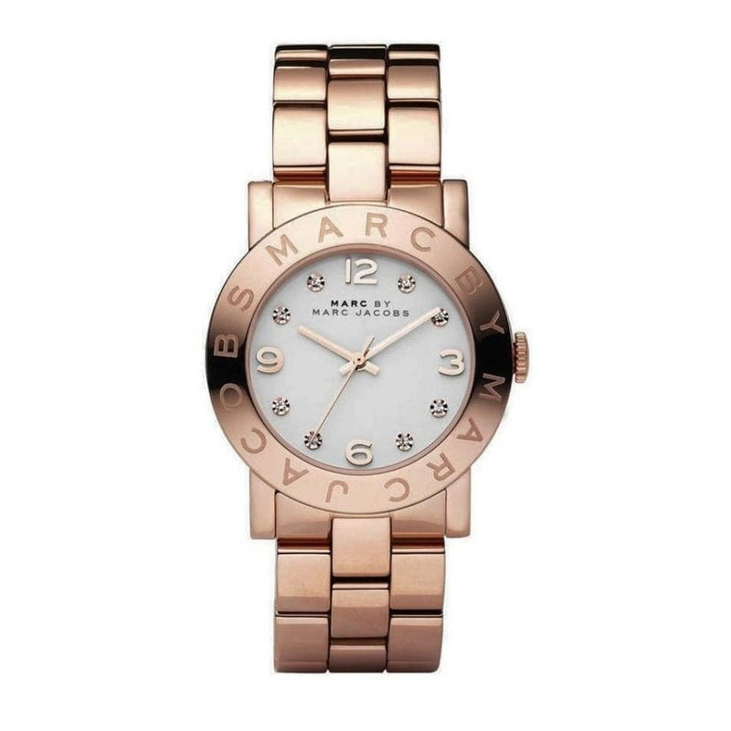 Marc Jacobs Amy White Dial Rose Gold Steel Strap Watch for Women - MBM3077 Buy Now By Marc Jacobs