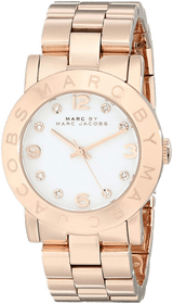 Marc Jacobs Amy White Dial Rose Gold Steel Strap Watch for Women - MBM3077 Buy Now By Marc Jacobs