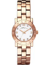 Marc Jacobs Mini Amy White Dial Rose Gold Steel Strap Watch for Women - MBM3078 Buy Now By Marc Jacobs