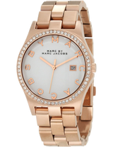 Marc Jacobs Henry Diamonds White Dial Rose Gold Steel Strap Watch for Women - MBM3079 Buy Now By Marc Jacobs