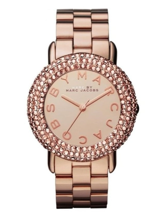 Marc Jacobs Marci Crystals Rose Gold Dial Rose Gold Steel Strap Watch for Women - MBM3192 Buy Now By Marc Jacobs