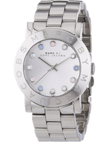 Marc Jacobs Amy Dexter Silver Dial Silver Steel Strap Watch for Women - MBM3214 Buy Now By Marc Jacobs
