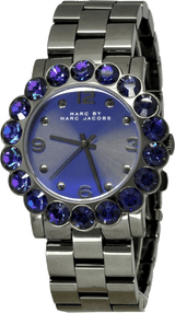 Marc Jacobs Amy Purple Dial Black Steel Strap Watch for Women - MBM3224 Buy Now By Marc Jacobs