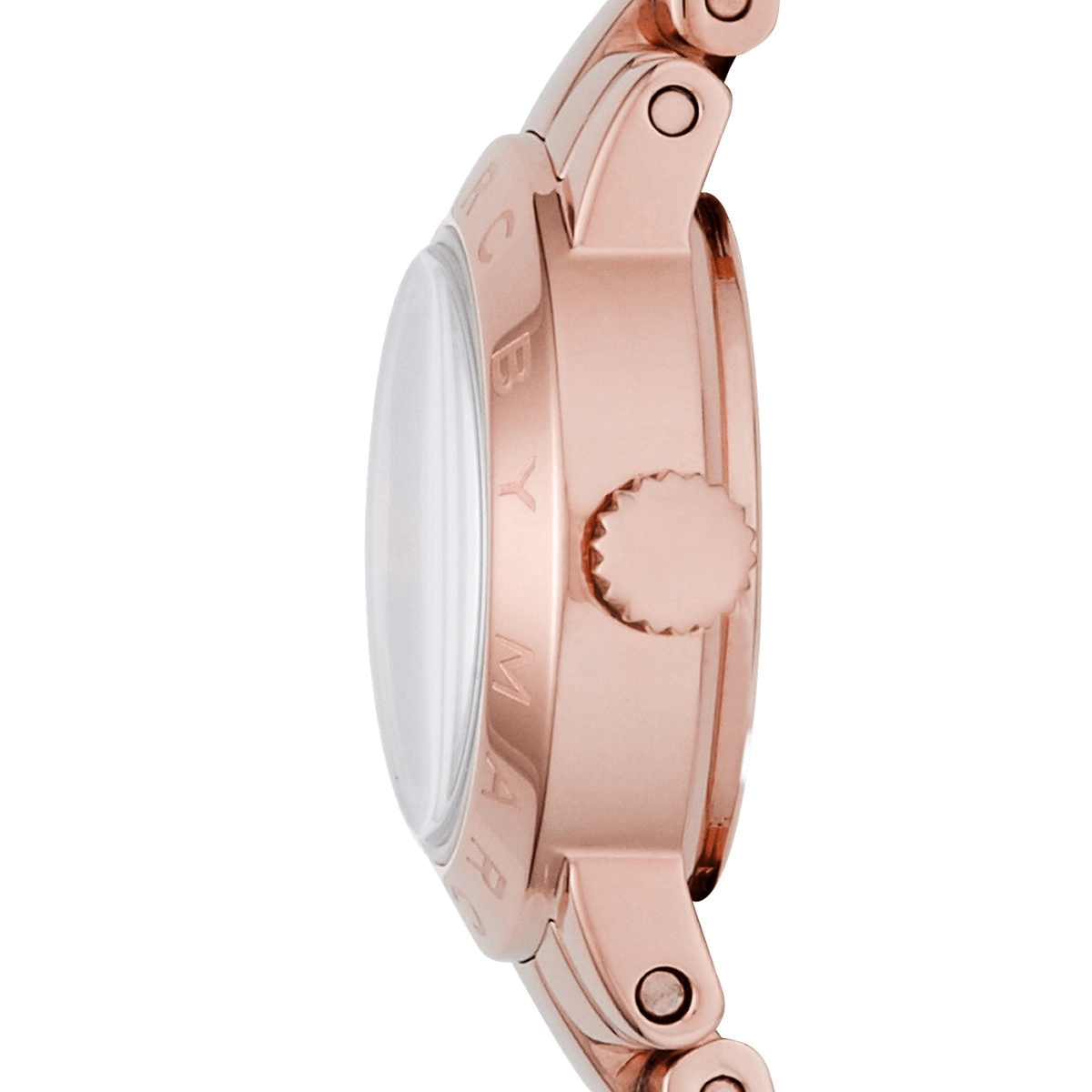 Marc Jacobs Amy White Dial Rose Gold Steel Strap Watch for Women - MBM8613