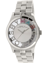 Marc Jacobs Henry Skeleton Silver Dial Silver Steel Strap Watch for Women - MBM3262 Buy Now By Marc Jacobs