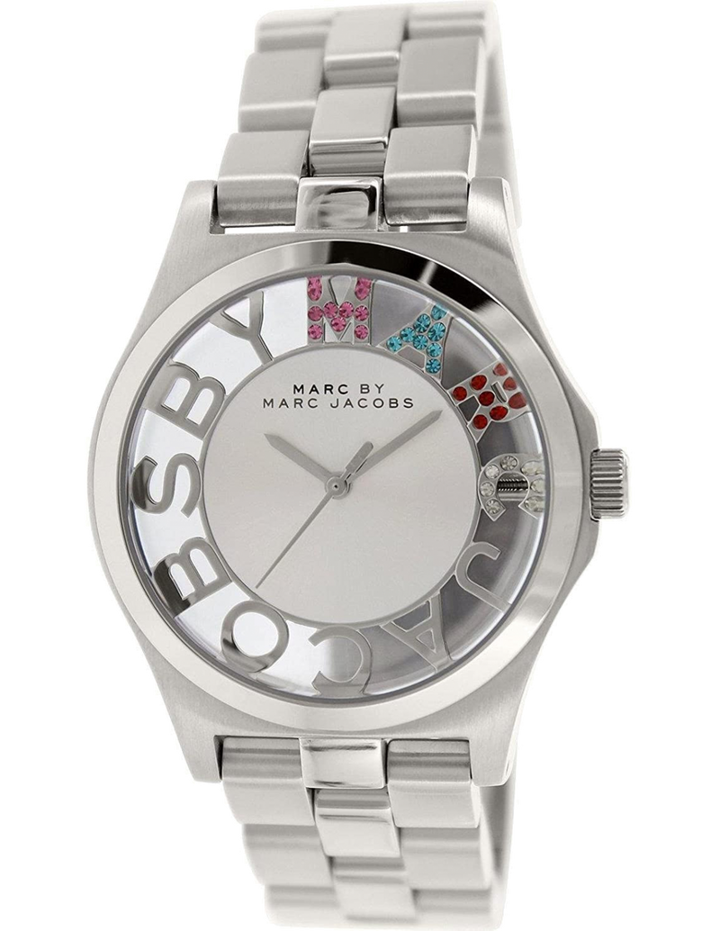 Marc Jacobs Henry Skeleton Silver Dial Silver Steel Strap Watch for Women - MBM3262 Buy Now By Marc Jacobs