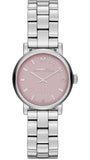 Marc Jacobs Baker Pink Dial Silver Steel Strap Watch for Women - MBM3283