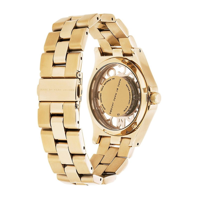Marc Jacobs Henry Gold Dial Gold Steel Strap Watch for Women - MBM3292 Buy Now By Marc Jacobs