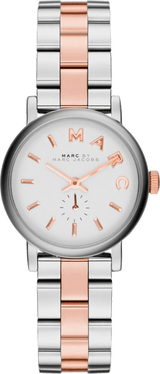 Marc Jacobs Baker White Dial Two Tone Steel Strap Watch for Women - MBM3331 Buy Now By Marc Jacobs