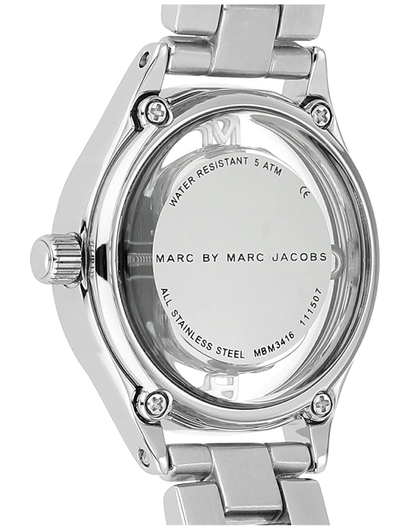 Marc Jacobs Tether Transparent Silver Dial Silver Steel Strap Watch for Women - MBM3416 Buy Now By Marc Jacobs