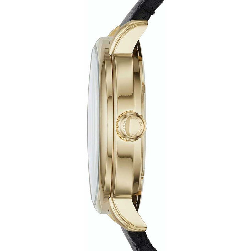 Marc Jacobs Fergus White Dial Black Leather Strap Watch for Men - MBM5081 Buy Now By Marc Jacobs
