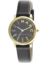 Marc Jacobs Roxy Black Dial Black Leather Strap Watch for Women - MJ1592 Buy Now By Marc Jacobs