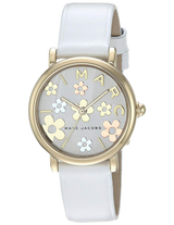 Marc Jacobs Roxy White Dial White Leather Strap Watch for Women - MJ1607 Buy Now By Marc Jacobs