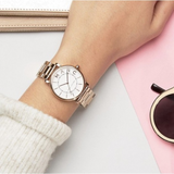 Marc Jacobs Roxy White Dial Silver Steel Strap Watch for Women - MJ3521 Buy Now By Marc Jacobs